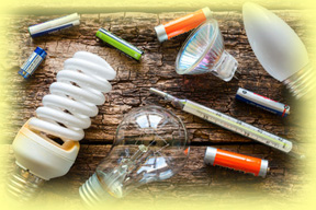 CFC, Fluorescent Tubes, LED, Batteries
